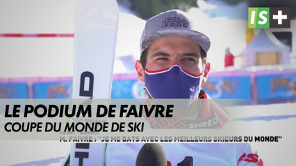 Le podium de Mathieu Faivre - Coupe du monde de ski