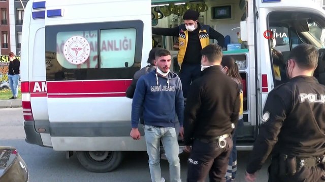 Kısıtlamada alkollü araç kullanarak kaza yapan gençler ortalığı birbirine kattı