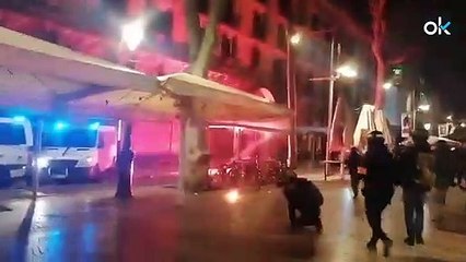 Los radicales a favor de Pablo Hasél vuelven a causar destrozos en Barcenola