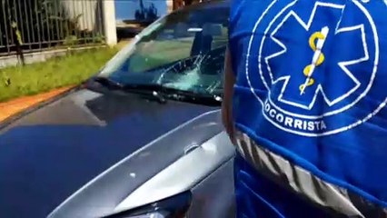 Rapaz de 29 anos fica ferido em acidente na Rua Marechal Cândido Rondon