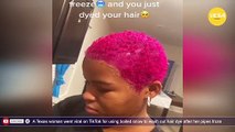 A Texas woman went viral on TikTok for using boiled snow to wash out hair dye after her pipes fr