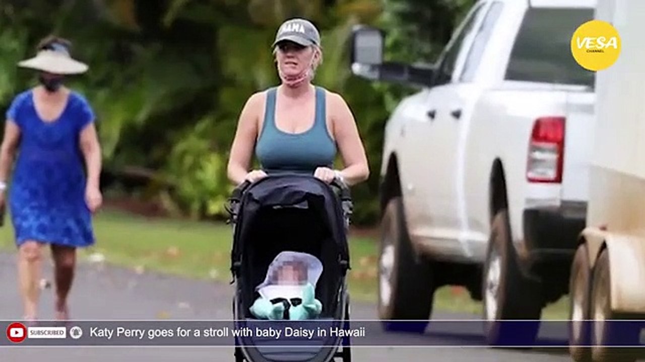 Katy Perry goes for a stroll with baby Daisy in Hawaii