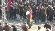 Armenian opposition protesters rally in Yerevan