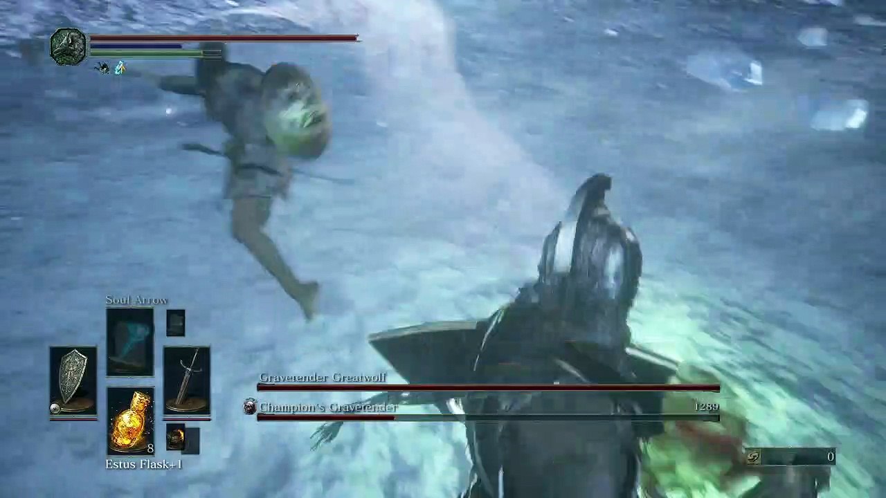 Boss | Champion's Gravetender & Gravetender Greatwolf - Dark Souls III
