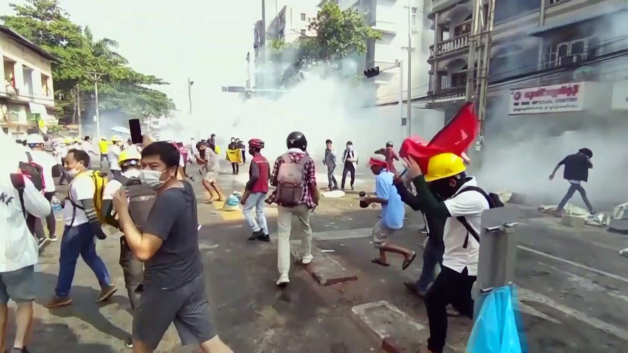 Festnahmen in Myanmar - Polizei geht gegen Demonstranten vor