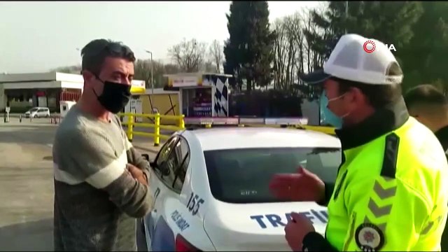 Polis ekiplerinden helikopter destekli trafik denetimi