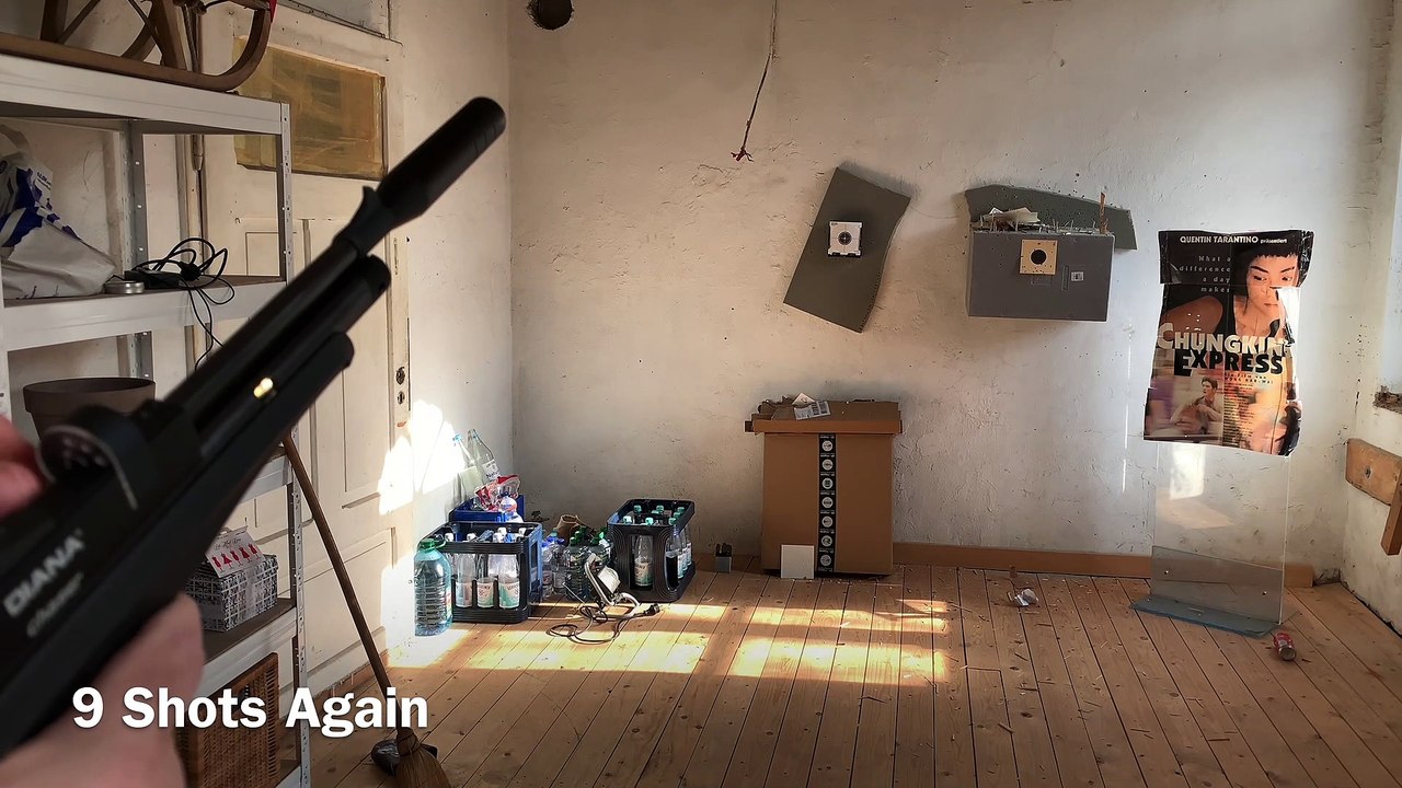 Diana Chaser 4,5mm co2 Airgun Test Shots & Chrony