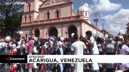Protesto contra vaga de femícidios na Venezuela