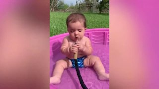 Funny Cutest Babies Playing Water Moments