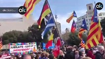 Acto de la ANC en la plaza de Cataluña en Barcelona para reivindicar la independencia