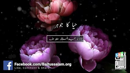 haya ka joher mulana abdul sattar shab baittusslam masjid karachi