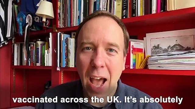 Coronavirus - Le ministre de la santé britannique annonce que plus de 20 millions de citoyens du Royaume-Uni ont été vaccinés : C'est une magnifique réussite pour notre pays