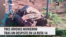 Tragedia en San Pedro-Misiones: tres jóvenes murieron tras un despiste en la ruta 14