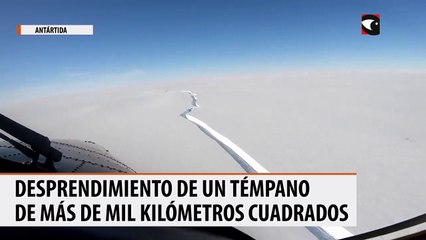 Desprendimiento de un témpano de más de mil kilómetros cuadrados