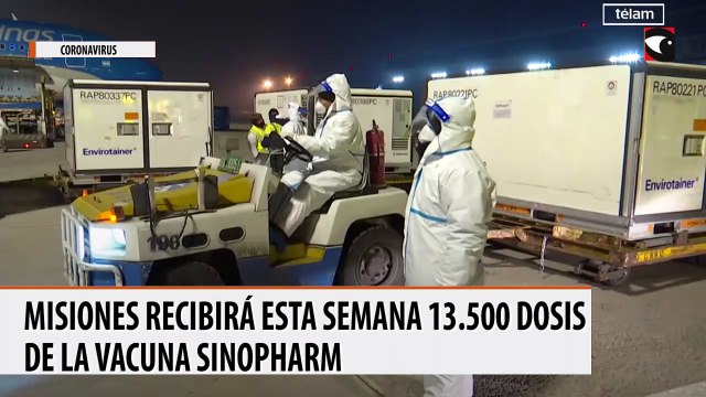 Misiones recibirá esta semana 13.500 dosis de la vacuna Sinopharm