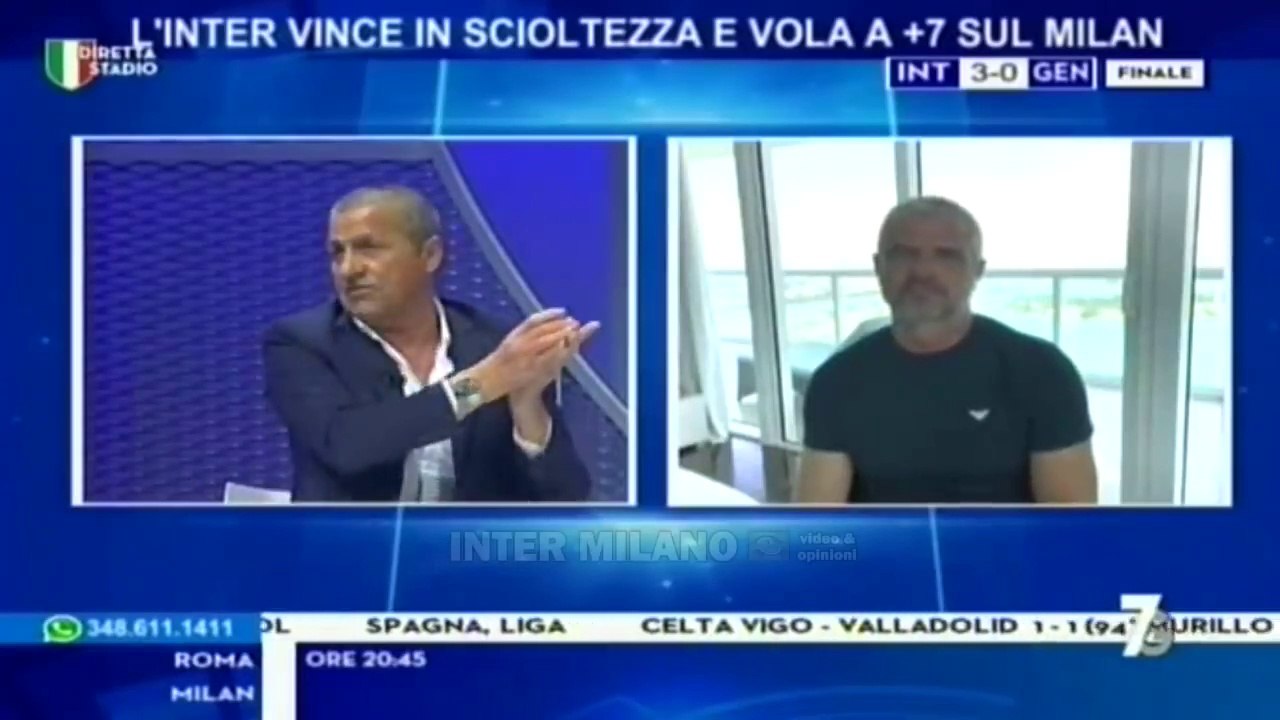 INTER-GENOA 3-0 post-match * MASSIMO BRAMBATI: CONTE TRA I MIGLIORI IN EUROPA, ORA TUTTI SUL CARRO.