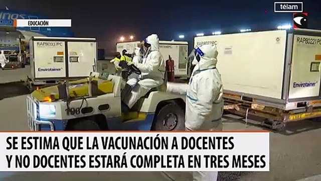 Se estima que la vacunación a docentes y no docentes estará completa en tres meses