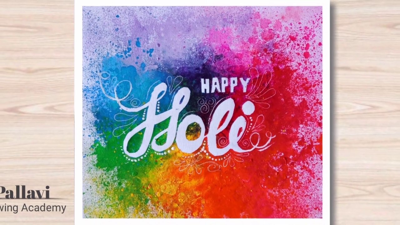 Holi special poster painting _ Happy holi painting with poster ...
