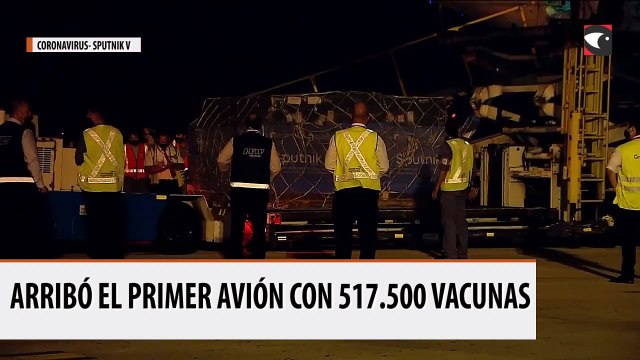 Arribó el primer avión de Aerolíneas Argentinas con 517.500 dosis de la vacuna Sputnik V