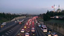 Kısıtlama sonrası İstanbul'da trafik yoğunluğu