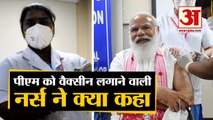 Sister P Niveda ने PM Modi को लगाई Corona Vaccine | PM Modi Takes first Dose of Covid-19 Vaccine