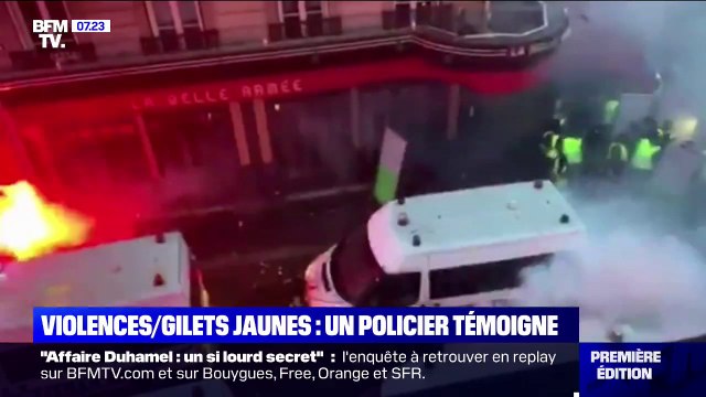 Un policier, attaqué en décembre 2018 lors d'une manifestation de gilets jaunes, témoigne
