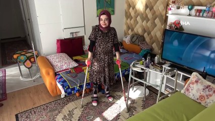 Kazada engelli kalan Tuba öğretmenin azmi