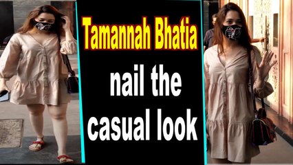 Tamannaah Bhatia opts for a casual outfit as she steps out in the city