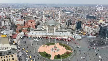 Taksim Meydanı'nda inşaatı süren caminin yapımında sona gelindi