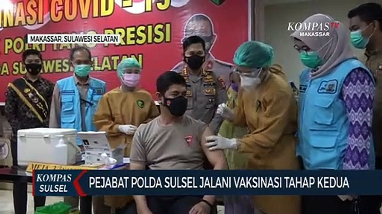 Pejabat Polda Sulsel Jalani Vaksinasi Tahap Kedua