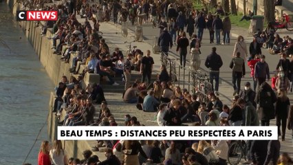 Beau temps : distances peu respectées à Paris