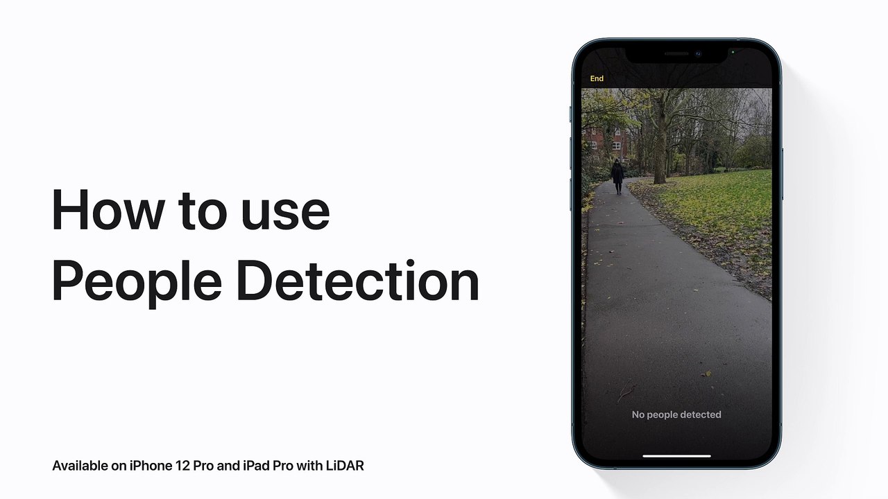 Comment détecter des gens avec un iPhone 12 Pro, iPhone 12 Pro Max et un iPad Pro (LiDAR) — Apple Support