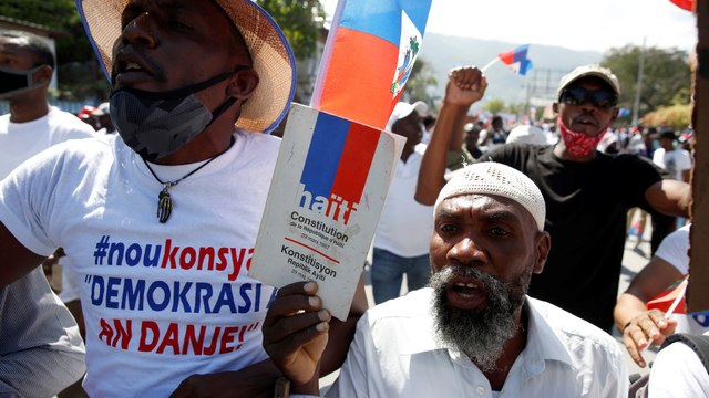 What is happening in Haiti, where political crisis persists?