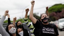 Brazil COVID: Hundreds protests as capital begins two-week lockdown