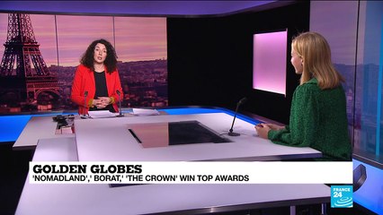 'Nomandland,' Borat,' 'The Crown' win at bicoastal Globes