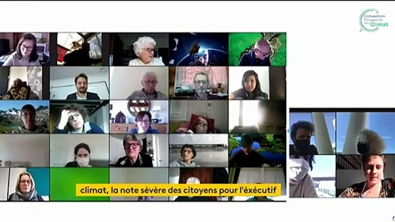 Convention citoyenne pour le climat : les notes sévères des citoyens attribuées à l'exécutif