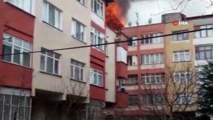 Apartman dairesinde çıkan yangın korkuttu
