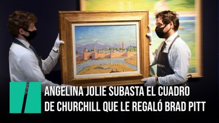 Angelina Jolie subasta el cuadro de Churchill que le regaló Brad Pitt