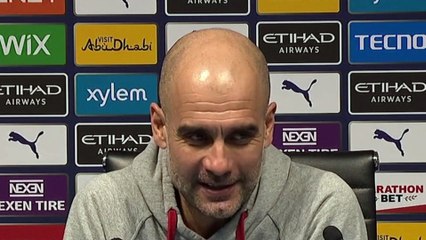 Football - Premier League - Pep Guardiola press conference after Manchester City 2-1 West Ham