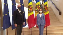 Michel lands in Moldova on swing through east, met President Maia Sandu and supports reform agenda!