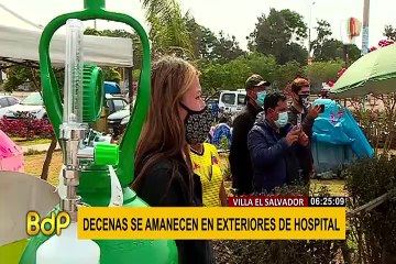 VES: Familiares de pacientes con COVID-19 acampan en exteriores de hospital