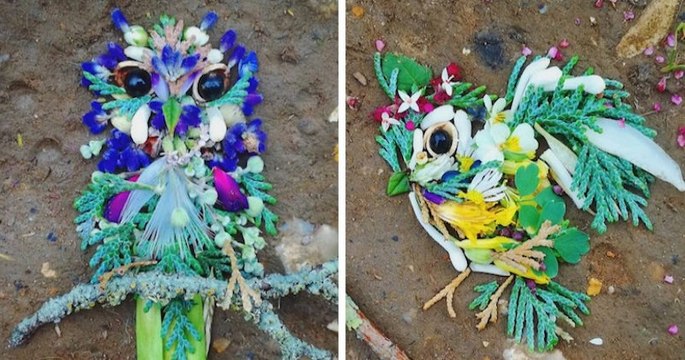 Cette artiste crée des portraits d'oiseaux à partir de matériaux naturels, le résultat est magnifique