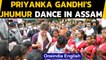 Priyanka Gandhi dances jhumur with Assam tea tribes | Oneindia News