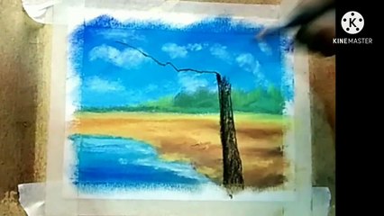 #LANDSCAPE  ( HOW TO START SOFT PASTEL DRAWING BEGINNERS )