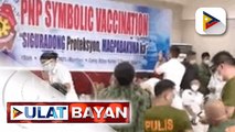 Mga miyembro ng PNP Health Service, kabilang sa mga unang naturukan ng Sinovac; 75% ng kabuuang puwersa ng PNP, handang magpabakuna