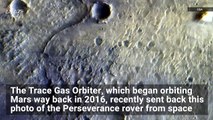ESA Sends Orbital Photo of Perseverance Rover on Mars’ Surface