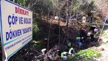 Kazdağları'nın eteklerindeki dereleri temizlediler