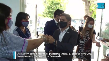 Kicillof y Trotta dieron el puntapié inicial al ciclo lectivo 2021 inaugurando un Jardín de Ensenada