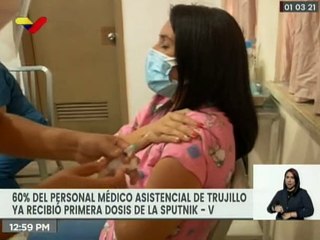 En Trujillo se han inmunizado con la vacuna Sputnik-V el  60% del personal médico