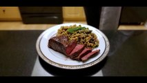 Steak w/Creamy Cauliflower Risotto VS Bulgur Risotto (for LowCarb & HighCarb Versions)